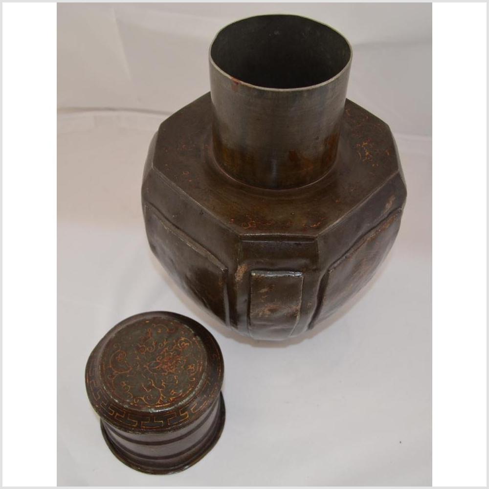 Indian Metal Water Jug - octagonal shape-1. Asian & Chinese Furniture, Art, Antiques, Vintage Home Décor for sale at FEA Home
