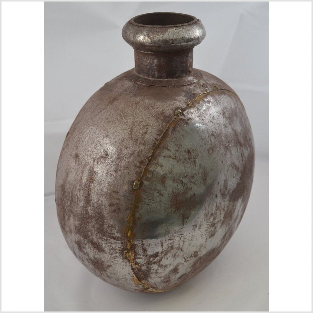 Indian Metal Water Jug - Oval Shape-2. Asian & Chinese Furniture, Art, Antiques, Vintage Home Décor for sale at FEA Home