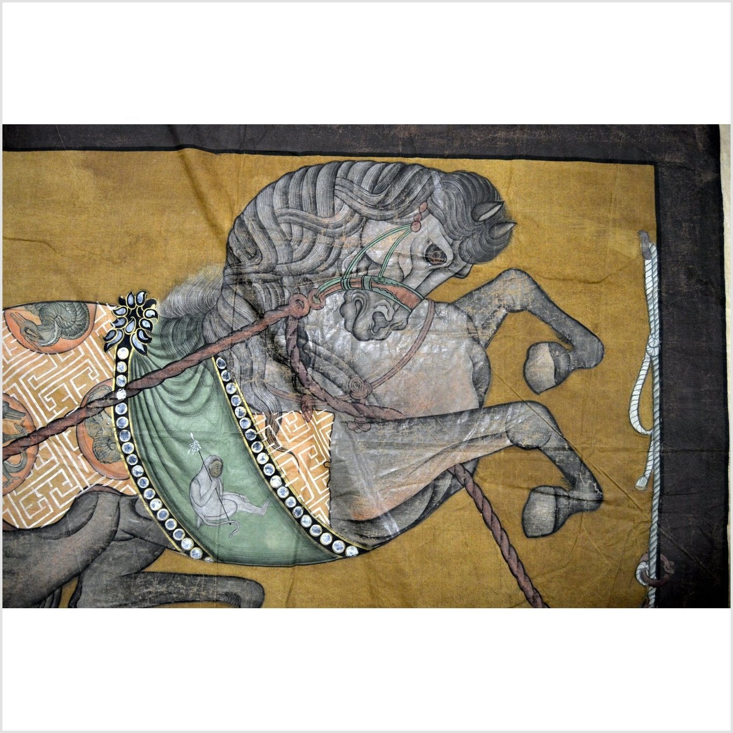 Indian Mughal Horse Tapestry-3. Asian &amp; Chinese Furniture, Art, Antiques, Vintage Home Décor for sale at FEA Home