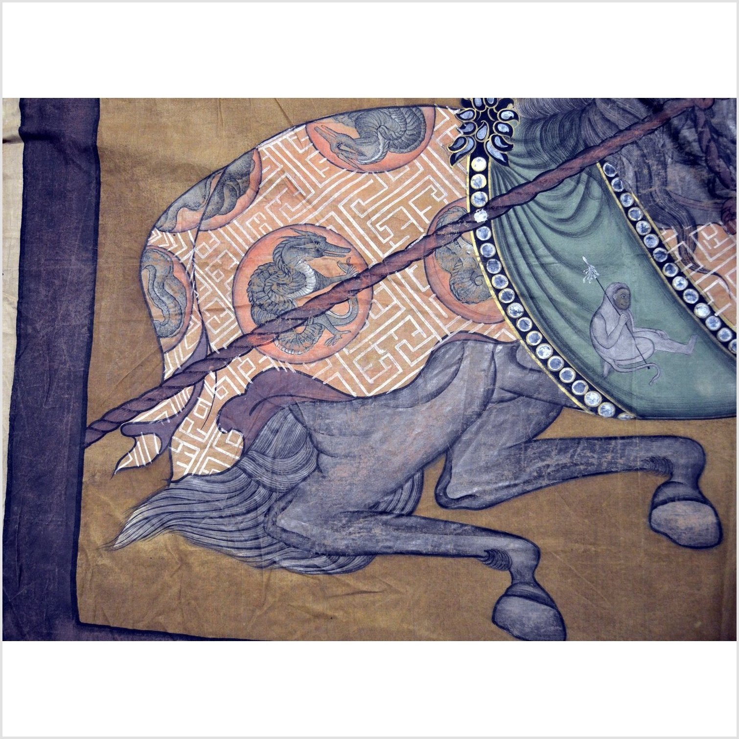 Indian Mughal Horse Tapestry-5. Asian &amp; Chinese Furniture, Art, Antiques, Vintage Home Décor for sale at FEA Home