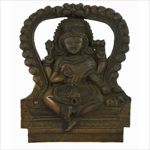 Indian Temple Brass Plaque- Asian Antiques, Vintage Home Decor & Chinese Furniture - FEA Home