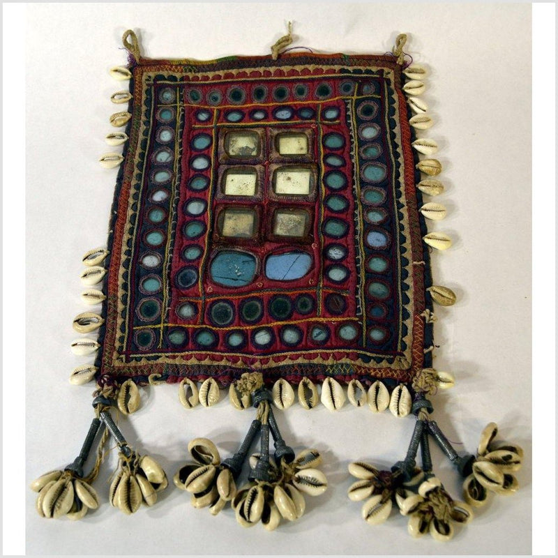 Indian Traditional Hand Sewn Cloth with Shell Accents- Asian Antiques, Vintage Home Decor & Chinese Furniture - FEA Home