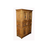 Vintage Natural Wood Indonesian Armoire