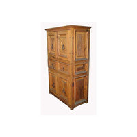 Vintage Natural Wood Indonesian Armoire