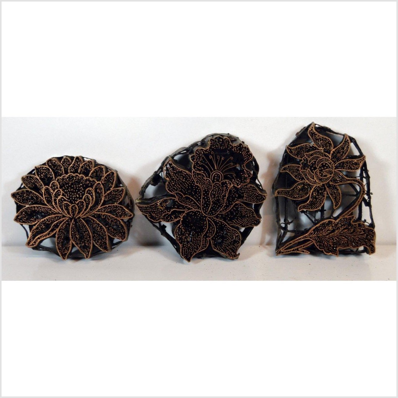 Indonesian COPPER BATIK INK BLOCKS-1. Asian & Chinese Furniture, Art, Antiques, Vintage Home Décor for sale at FEA Home