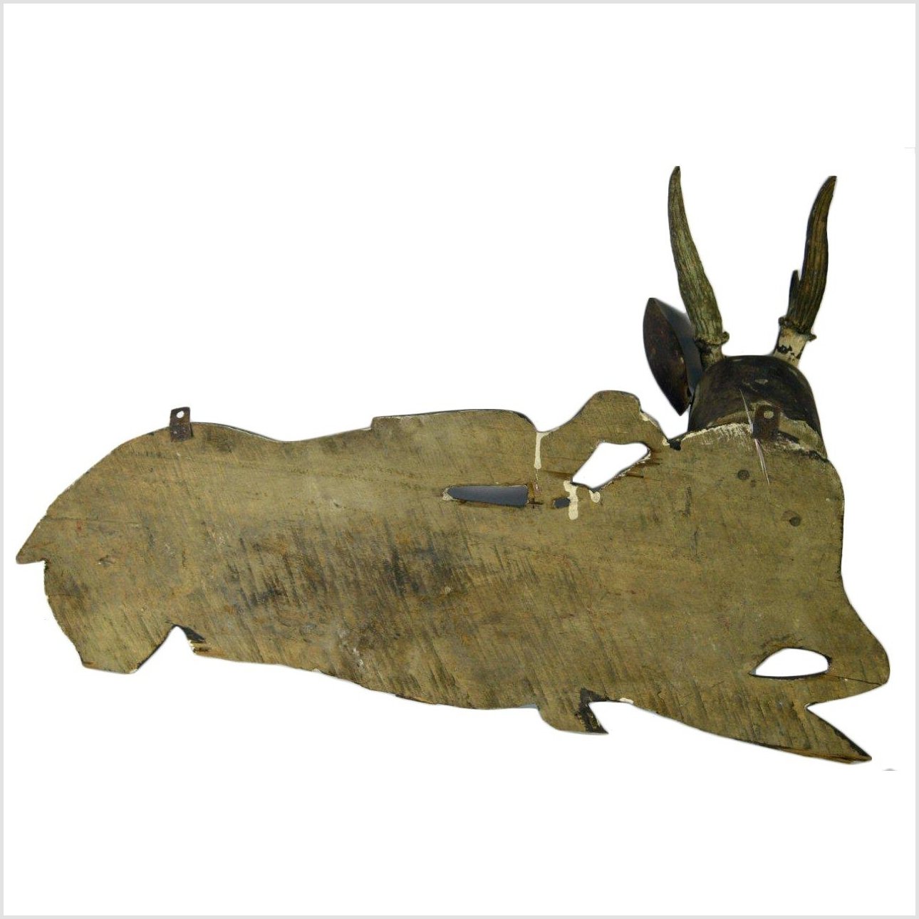 Indonesian Deer Wall Plaque-8. Asian &amp; Chinese Furniture, Art, Antiques, Vintage Home Décor for sale at FEA Home