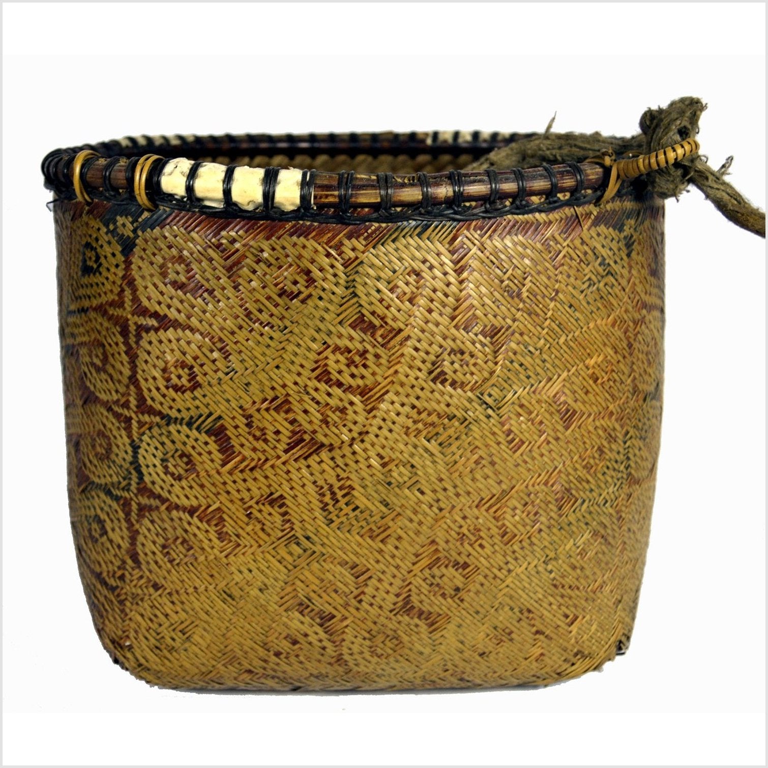 Indonesian Hand Woven Basket-5. Asian &amp; Chinese Furniture, Art, Antiques, Vintage Home Décor for sale at FEA Home