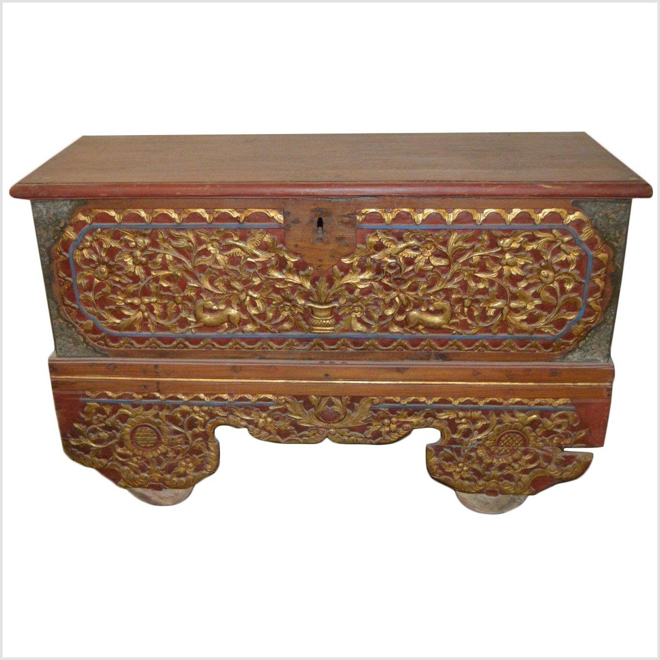 Indonesian Madura Blanket Chest-1. Asian & Chinese Furniture, Art, Antiques, Vintage Home Décor for sale at FEA Home
