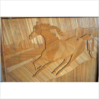Inlay Horse Wood Wall Decor