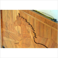 Inlay Horse Wood Wall Decor