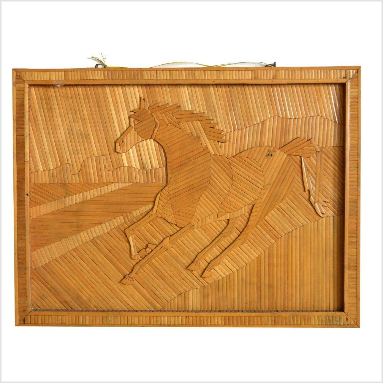 Inlay Horse Wood Wall Decor-1. Asian & Chinese Furniture, Art, Antiques, Vintage Home Décor for sale at FEA Home