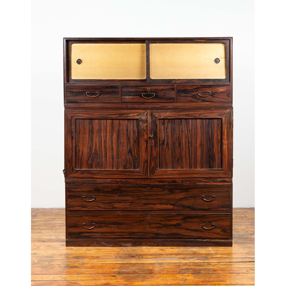 Japanese 19th Century Mulberry Wood Kimono Cabinet with Doors and Drawers-2. Asian & Chinese Furniture, Art, Antiques, Vintage Home Décor for sale at FEA Home