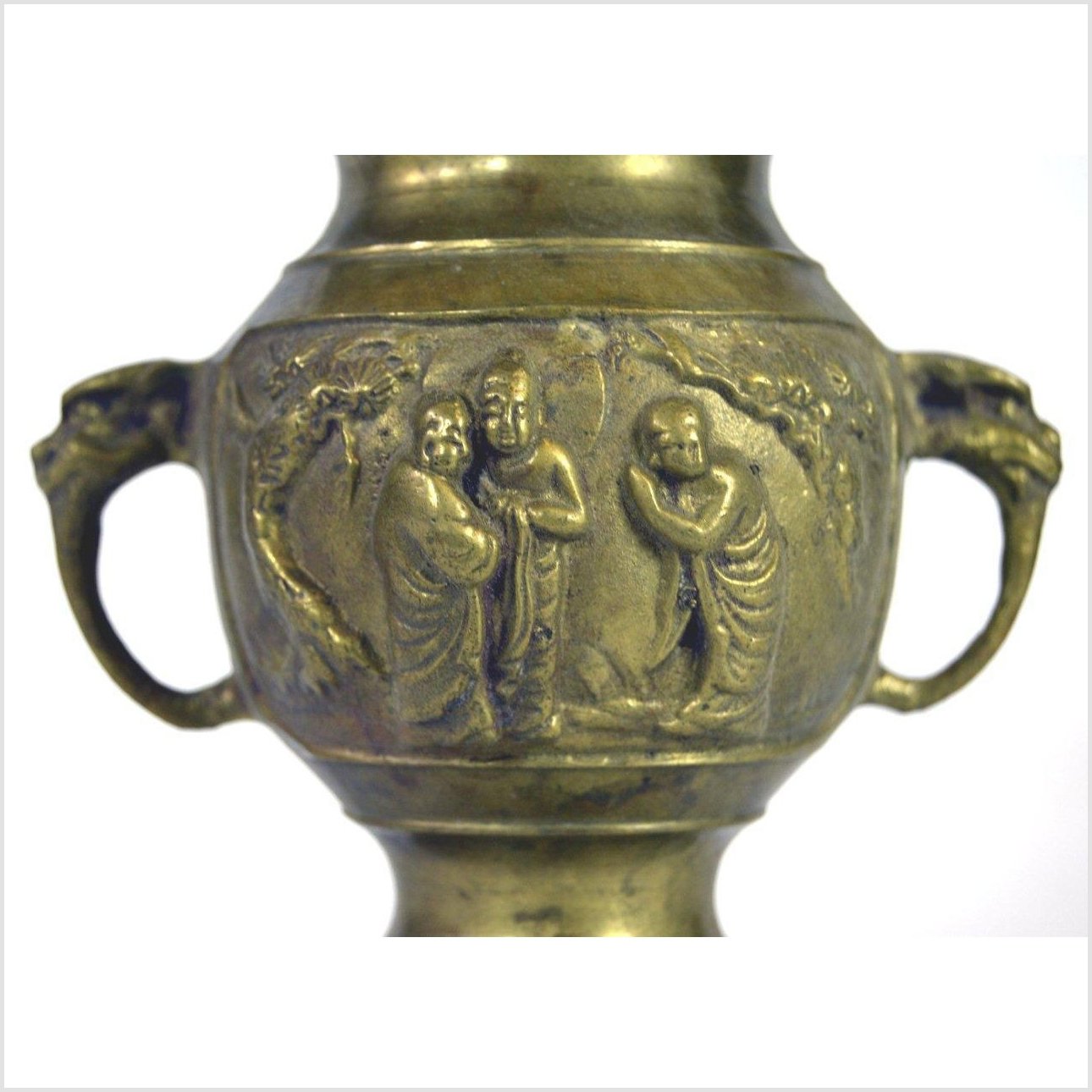 Ornate Japanese Brass Vase-2. Asian & Chinese Furniture, Art, Antiques, Vintage Home Décor for sale at FEA Home