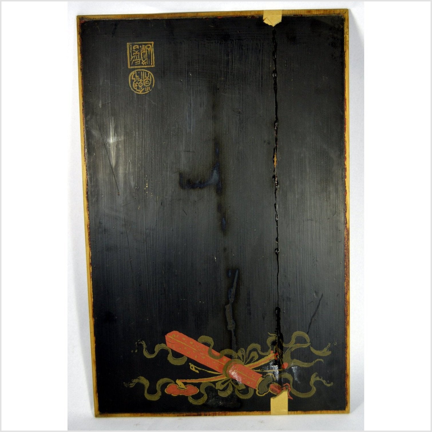 Japanese Calligraphy Lacquered Wall Panel-3. Asian &amp; Chinese Furniture, Art, Antiques, Vintage Home Décor for sale at FEA Home