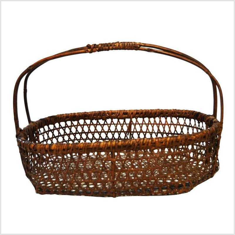 Japanese Farmer's Basket- Asian Antiques, Vintage Home Decor & Chinese Furniture - FEA Home