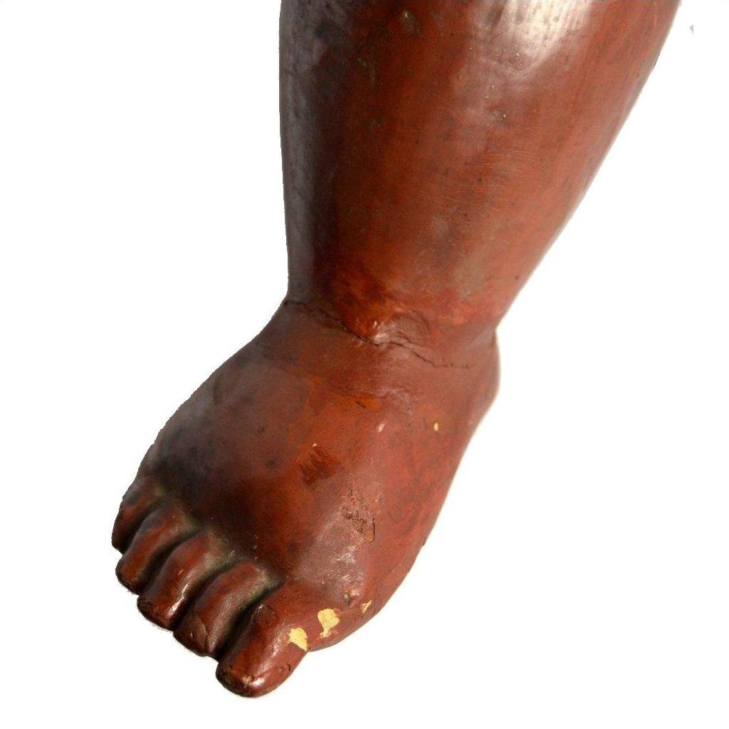 Japanese Hand Carved Lacquered Boy-6. Asian &amp; Chinese Furniture, Art, Antiques, Vintage Home Décor for sale at FEA Home
