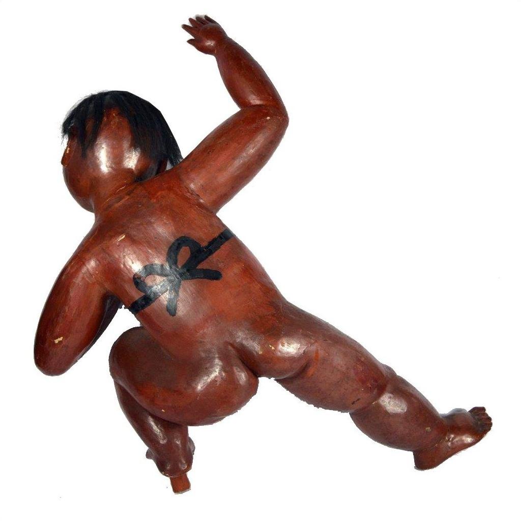 Japanese Hand Carved Lacquered Boy-7. Asian &amp; Chinese Furniture, Art, Antiques, Vintage Home Décor for sale at FEA Home