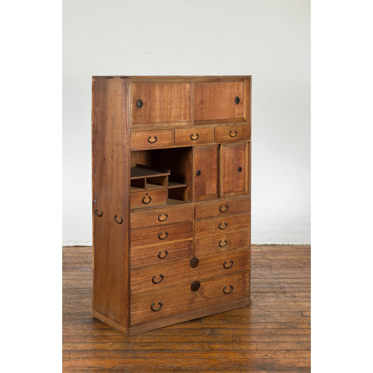 Meiji Kiri Wood Tansu Japanese Tea Cabinet-10. Asian &amp; Chinese Furniture, Art, Antiques, Vintage Home Décor for sale at FEA Home