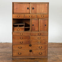 Meiji Kiri Wood Tansu Japanese Tea Cabinet
