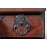 Japanese Meji Period Tansu Chest in the Sendai Dansu Style Made of Keyaki Wood