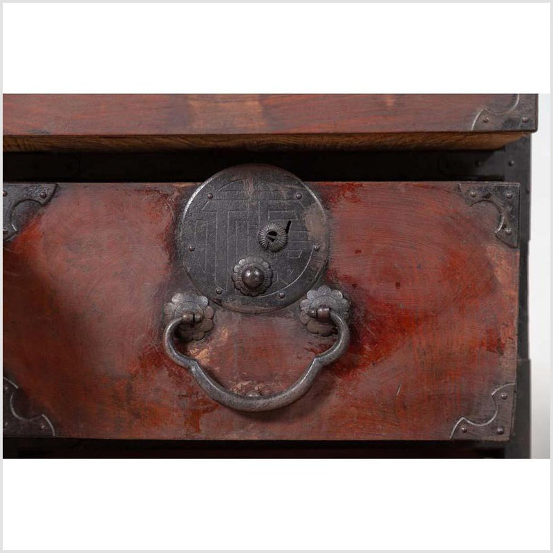 Japanese Meji Period Tansu Chest in the Sendai Dansu Style Made of Keyaki Wood-YN6113-16. Asian & Chinese Furniture, Art, Antiques, Vintage Home Décor for sale at FEA Home