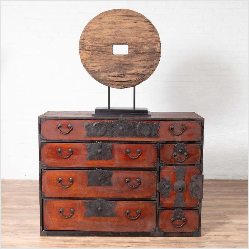 Japanese Meji Period Tansu Chest in the Sendai Dansu Style Made of Keyaki Wood-YN6113-3. Asian & Chinese Furniture, Art, Antiques, Vintage Home Décor for sale at FEA Home