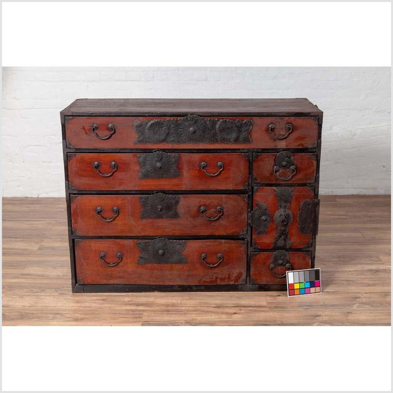 Japanese Meji Period Tansu Chest in the Sendai Dansu Style Made of Keyaki Wood-YN6113-4. Asian & Chinese Furniture, Art, Antiques, Vintage Home Décor for sale at FEA Home