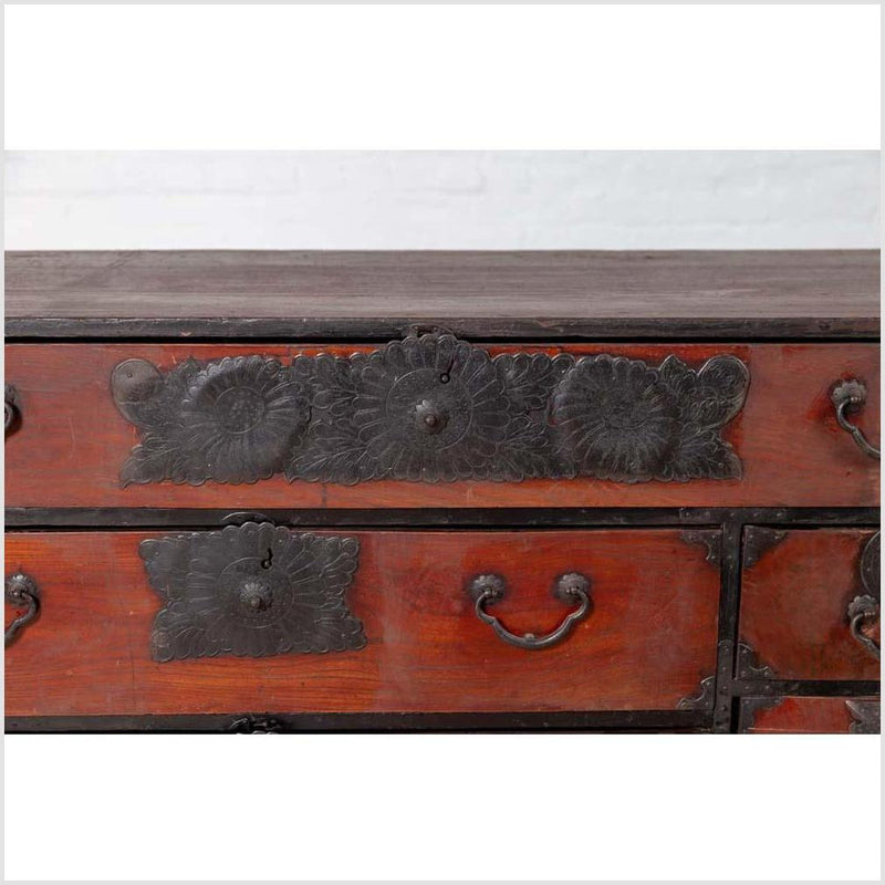 Japanese Meji Period Tansu Chest in the Sendai Dansu Style Made of Keyaki Wood-YN6113-9. Asian & Chinese Furniture, Art, Antiques, Vintage Home Décor for sale at FEA Home