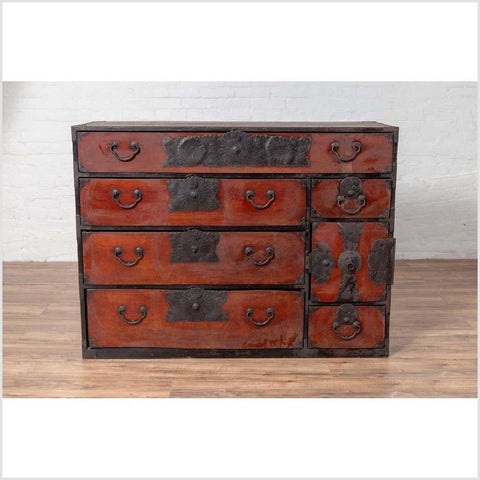 Japanese Meji Period Tansu Chest in the Sendai Dansu Style Made of Keyaki Wood-YN6113-2. Asian & Chinese Furniture, Art, Antiques, Vintage Home Décor for sale at FEA Home