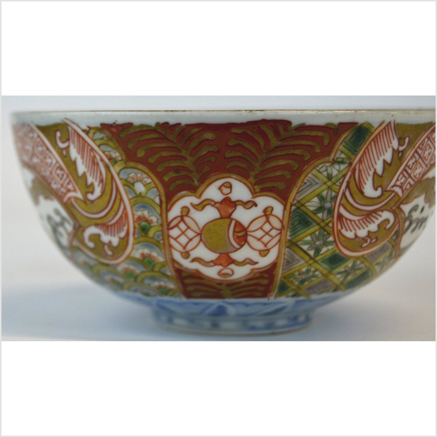 Japanese Multicolor Imari Meiji Porcelain Bowl-2. Asian & Chinese Furniture, Art, Antiques, Vintage Home Décor for sale at FEA Home