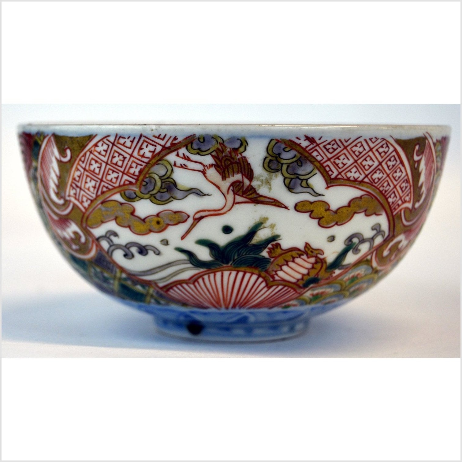 Japanese Multicolor Imari Meiji Porcelain Bowl-3. Asian &amp; Chinese Furniture, Art, Antiques, Vintage Home Décor for sale at FEA Home