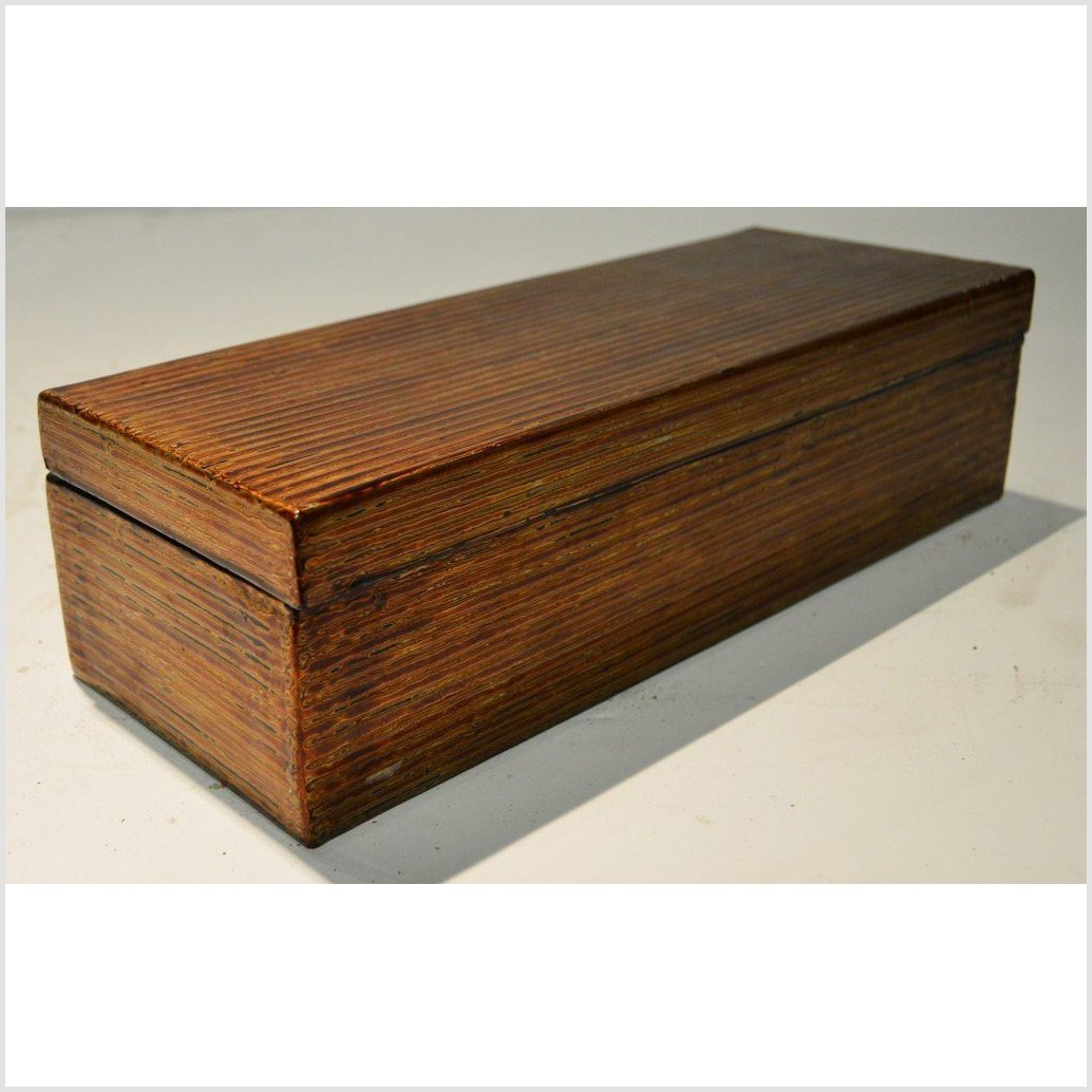 Japanese Negoro Lacquerware Stationery Box-2. Asian & Chinese Furniture, Art, Antiques, Vintage Home Décor for sale at FEA Home