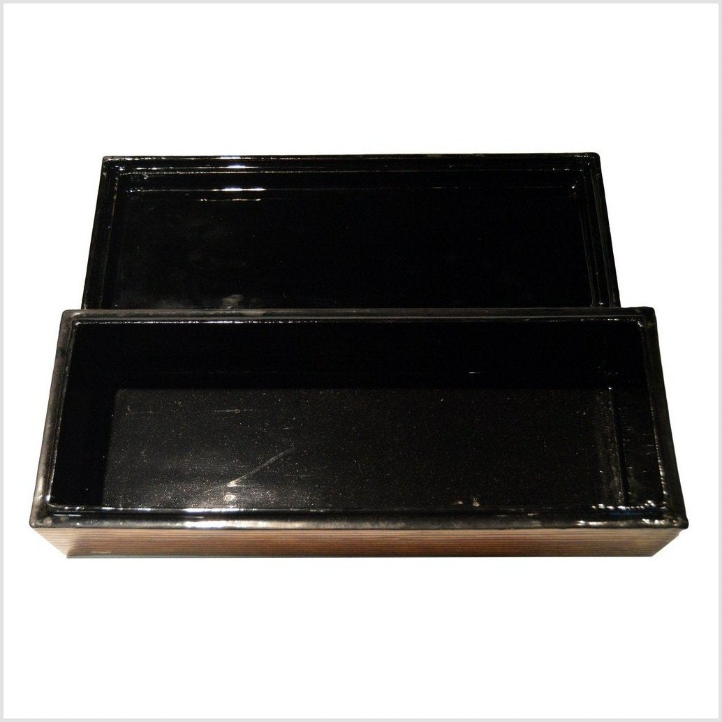 Japanese Negoro Lacquerware Stationery Box-1. Asian & Chinese Furniture, Art, Antiques, Vintage Home Décor for sale at FEA Home