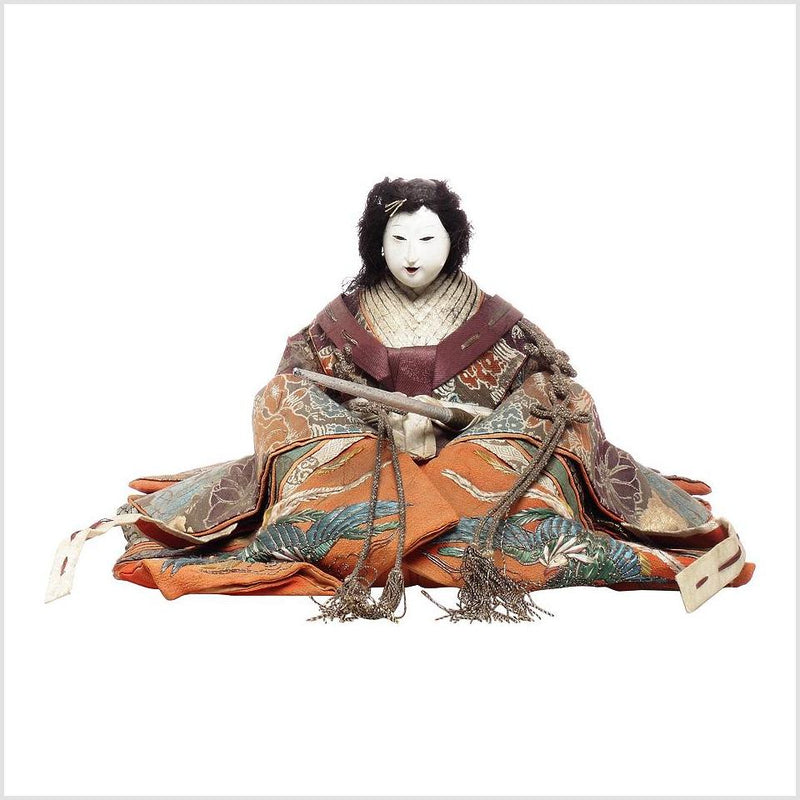 Japanese Taisho Doll with Silk Clothing and Powdered Face- Asian Antiques, Vintage Home Decor & Chinese Furniture - FEA Home
