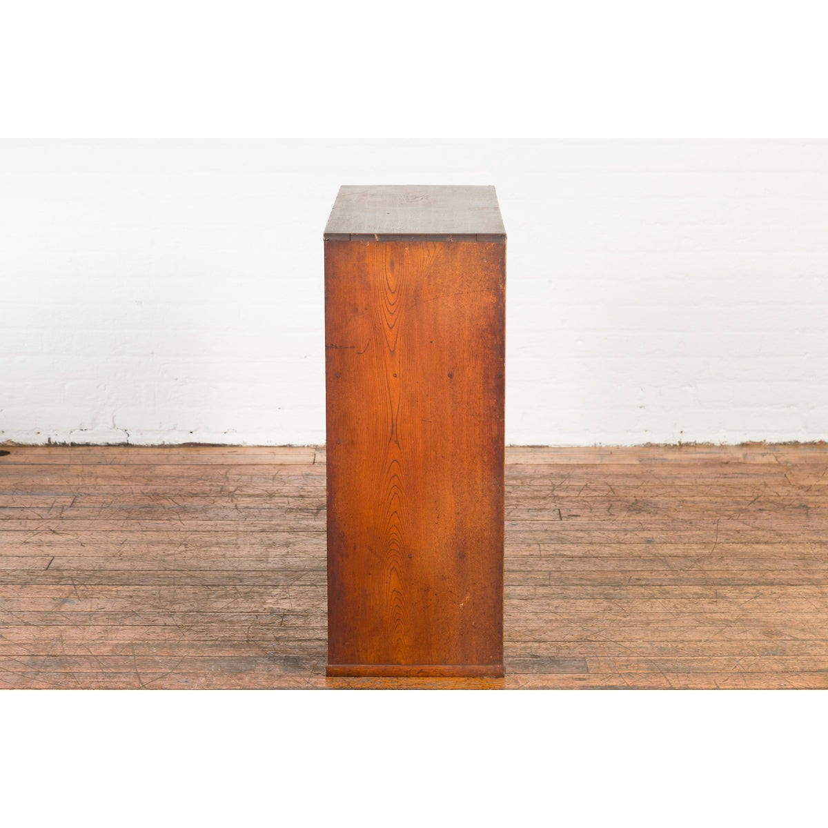 Japanese Taishō Period Open Bookshelf Sliding Doors, Curvy Shelf and Drawer-15. Asian &amp; Chinese Furniture, Art, Antiques, Vintage Home Décor for sale at FEA Home