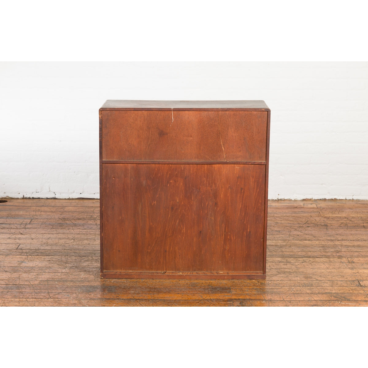 Japanese Taishō Period Open Bookshelf Sliding Doors, Curvy Shelf and Drawer-17. Asian &amp; Chinese Furniture, Art, Antiques, Vintage Home Décor for sale at FEA Home