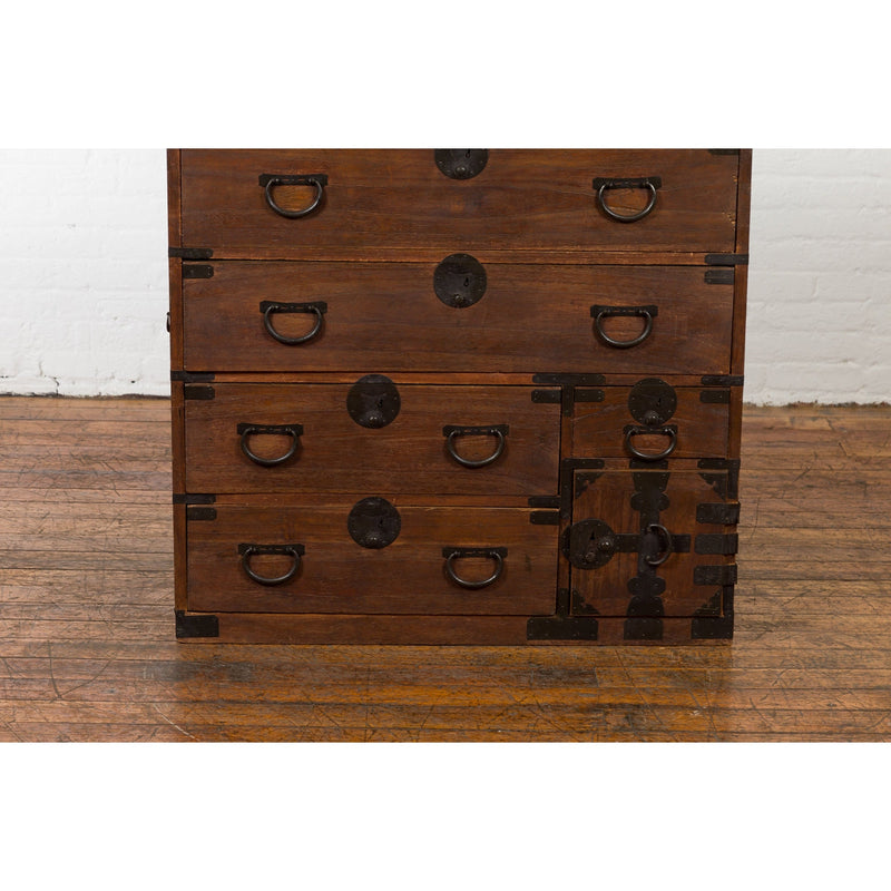 This-is-a-picture-of-a-Japanese Taishō Tansu Chest in Isho-Dansu Style with Six Drawers and Safe-image-position-10-style-YN7574-Shop-for-Vintage-and-Antique-Asian-and-Chinese-Furniture-for-sale-at-FEA Home-NYC