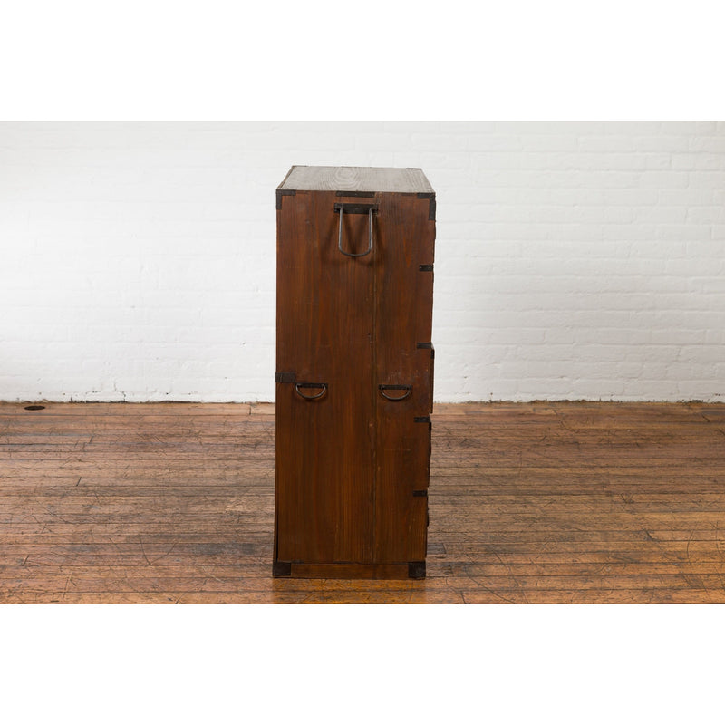 This-is-a-picture-of-a-Japanese Taishō Tansu Chest in Isho-Dansu Style with Six Drawers and Safe-image-position-15-style-YN7574-Shop-for-Vintage-and-Antique-Asian-and-Chinese-Furniture-for-sale-at-FEA Home-NYC