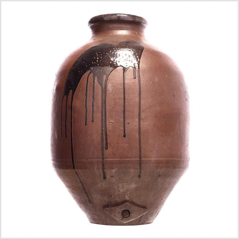 Japanese Tamba Ware Water Jar- Asian Antiques, Vintage Home Decor & Chinese Furniture - FEA Home