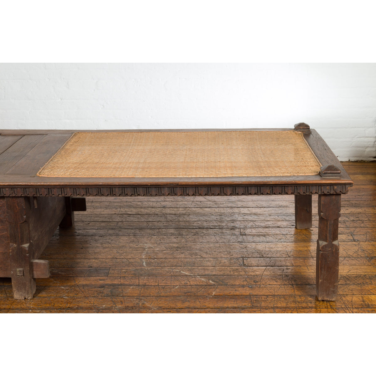 Javanese 19th Century Teak Wood Daybed with Storage and Hand Woven Rattan-12. Asian &amp; Chinese Furniture, Art, Antiques, Vintage Home Décor for sale at FEA Home