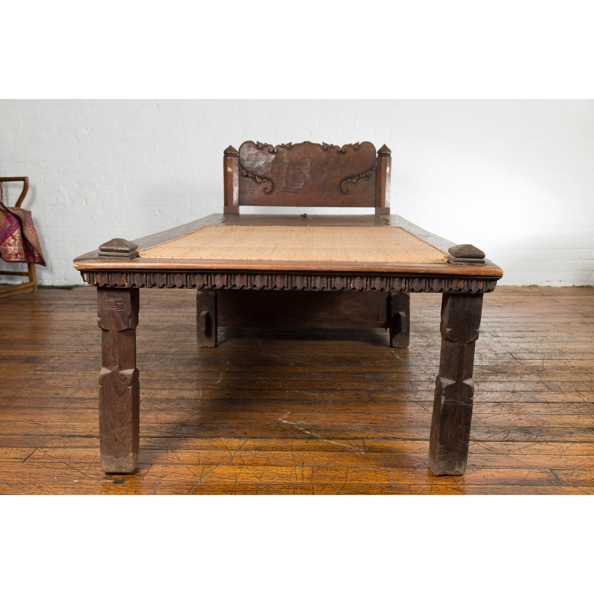 Javanese 19th Century Teak Wood Daybed with Storage and Hand Woven Rattan-8. Asian &amp; Chinese Furniture, Art, Antiques, Vintage Home Décor for sale at FEA Home