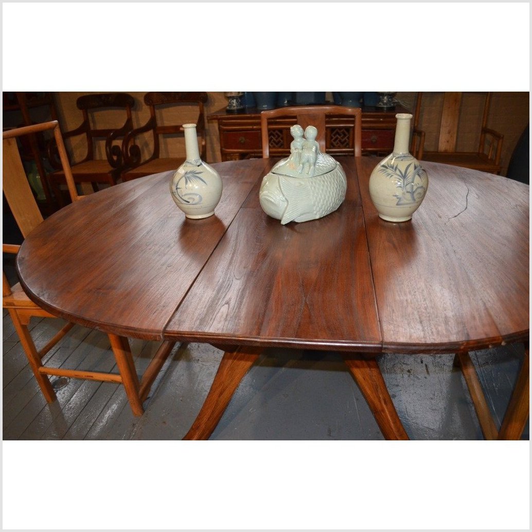 Javanese Oval Dining Table-1. Asian & Chinese Furniture, Art, Antiques, Vintage Home Décor for sale at FEA Home