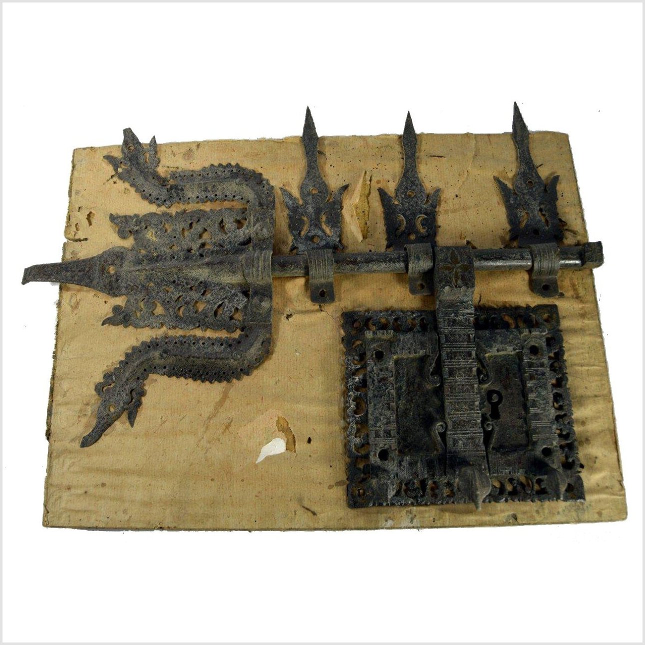Kerala Metal Gate Lock-2. Asian & Chinese Furniture, Art, Antiques, Vintage Home Décor for sale at FEA Home
