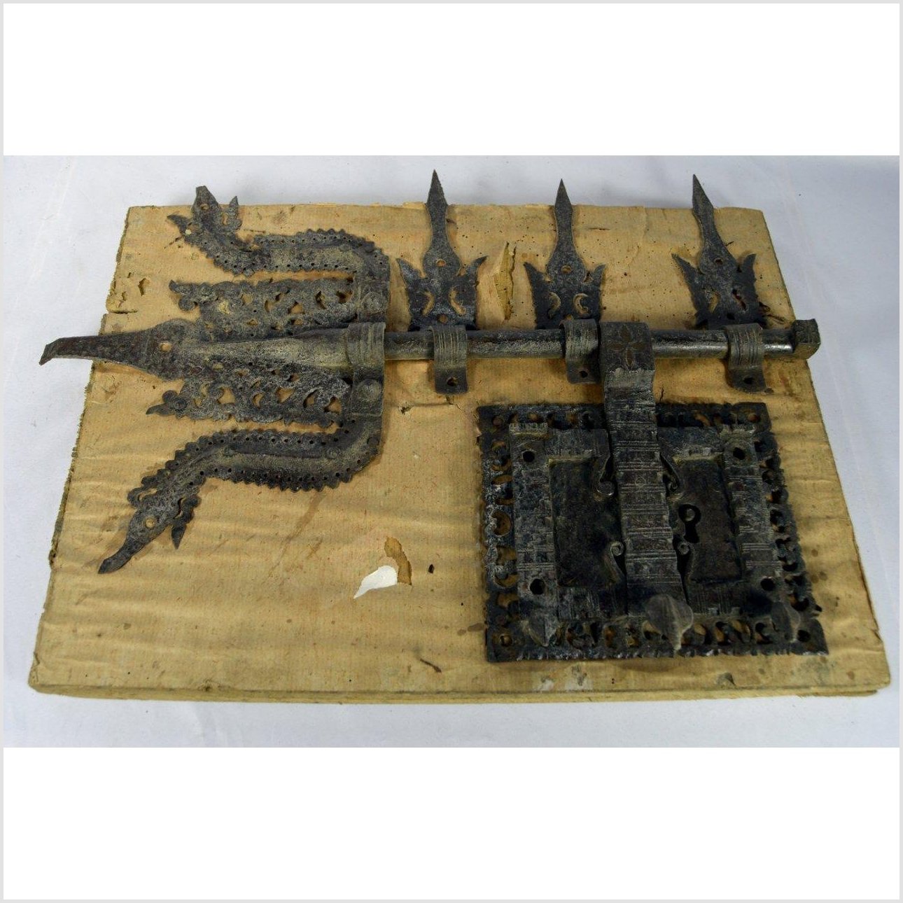 Kerala Metal Gate Lock-1. Asian & Chinese Furniture, Art, Antiques, Vintage Home Décor for sale at FEA Home