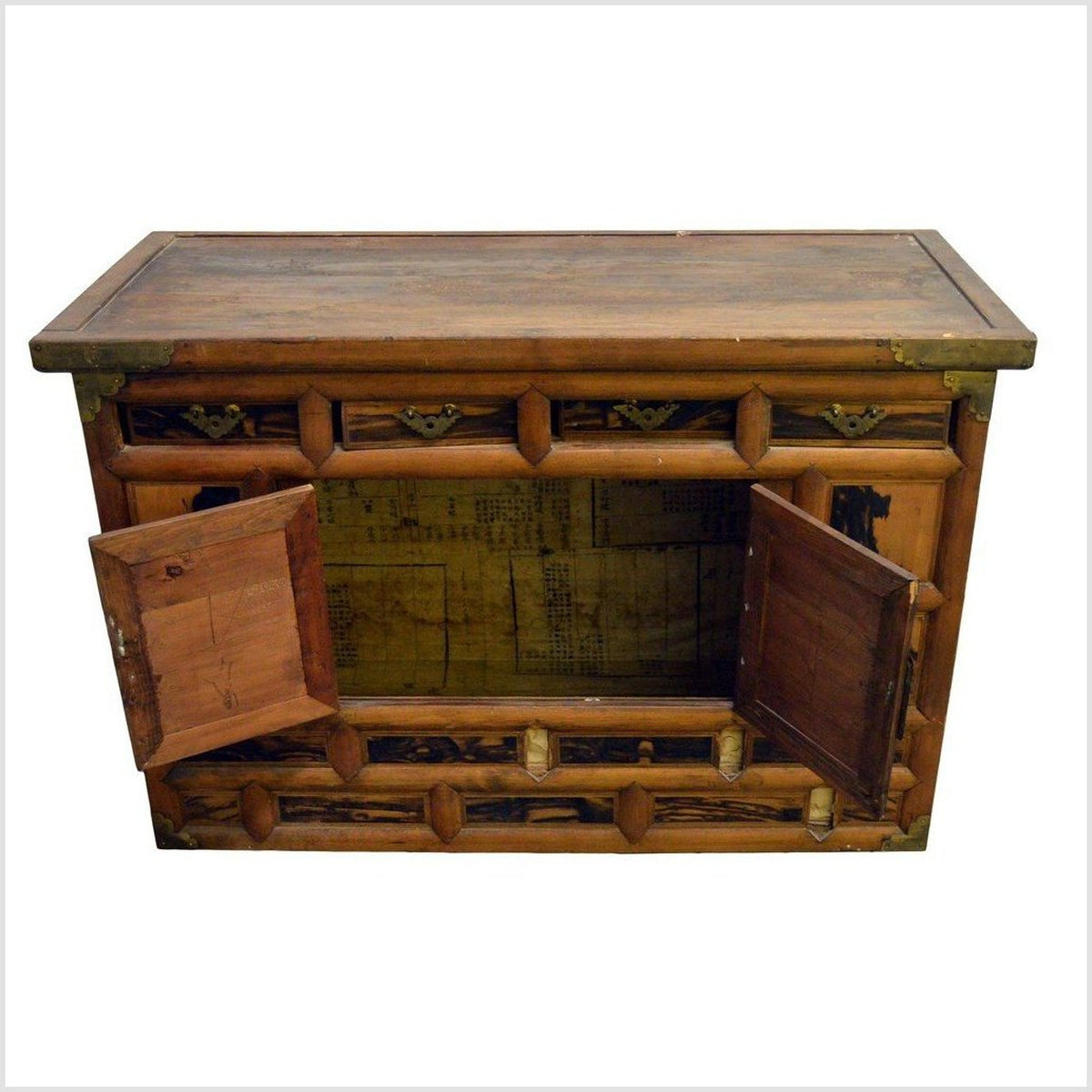Antique Korean Chest with Butterfly Pattern Brass Hardware from the 19th Century-4. Asian &amp; Chinese Furniture, Art, Antiques, Vintage Home Décor for sale at FEA Home