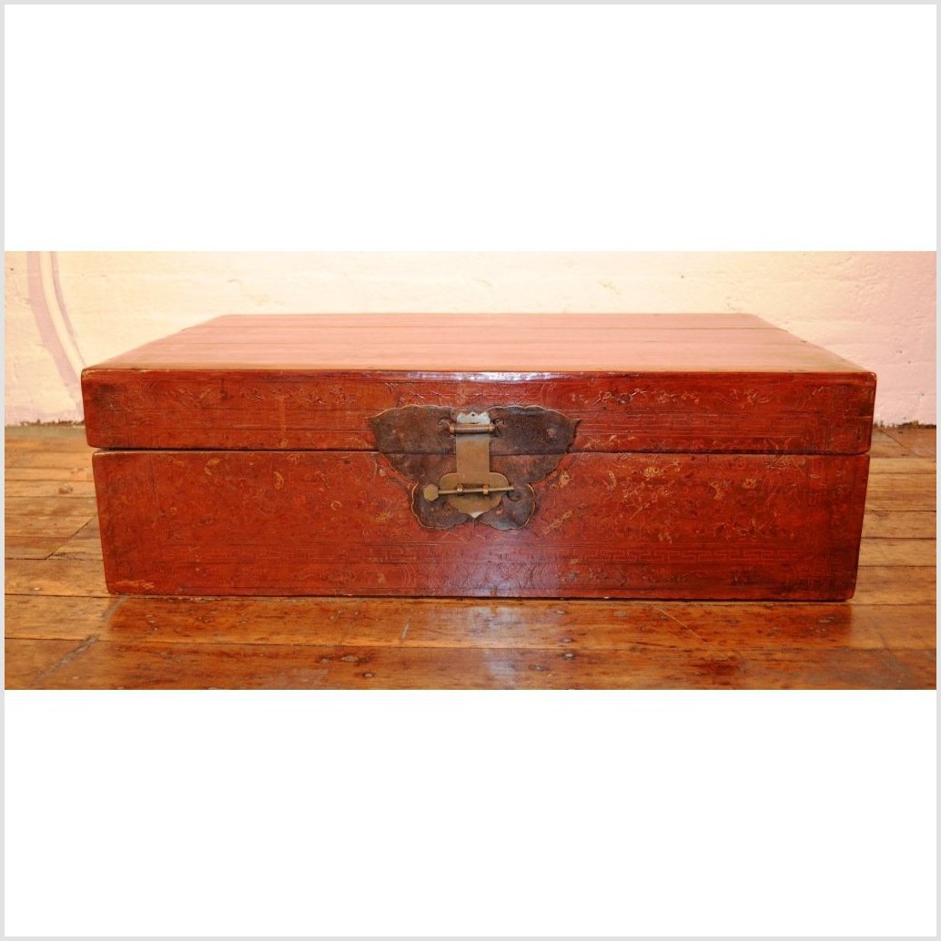 Lacquer Leather Trunk-1. Asian & Chinese Furniture, Art, Antiques, Vintage Home Décor for sale at FEA Home