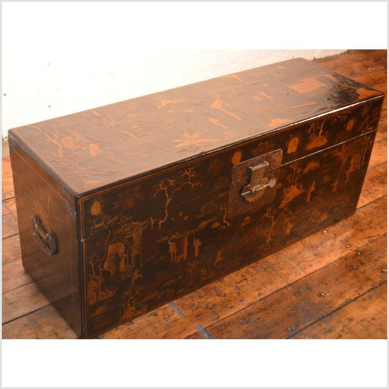 Lacquer Trunk-YN1216-2. Asian & Chinese Furniture, Art, Antiques, Vintage Home Décor for sale at FEA Home
