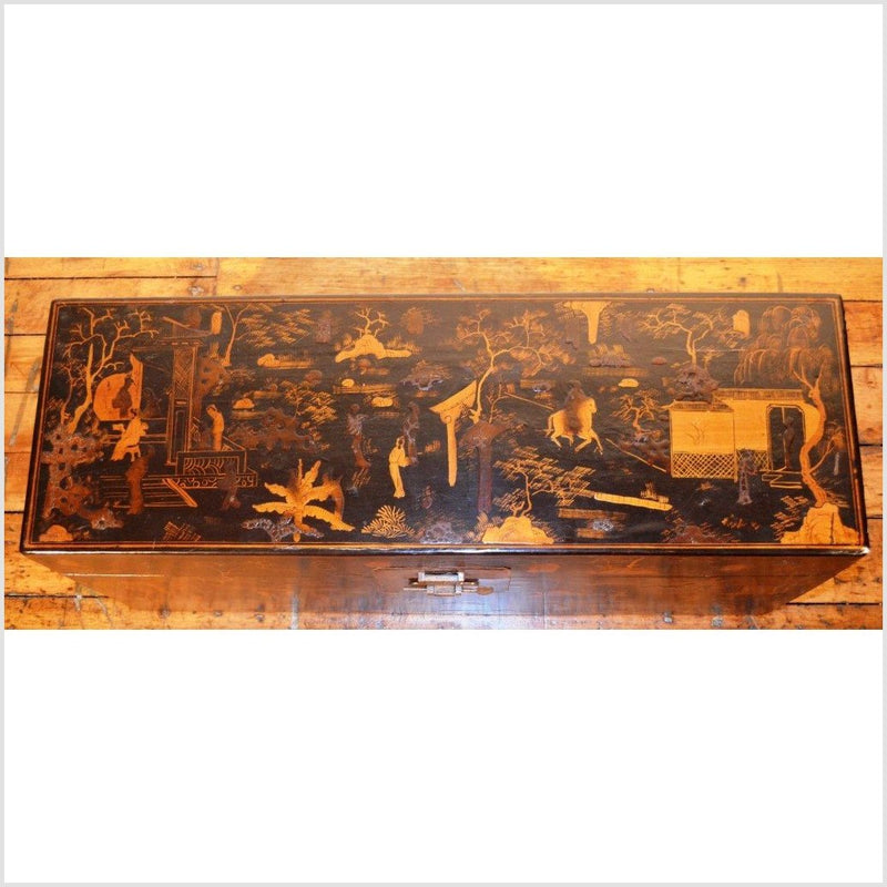 Lacquer Trunk-YN1216-4. Asian & Chinese Furniture, Art, Antiques, Vintage Home Décor for sale at FEA Home