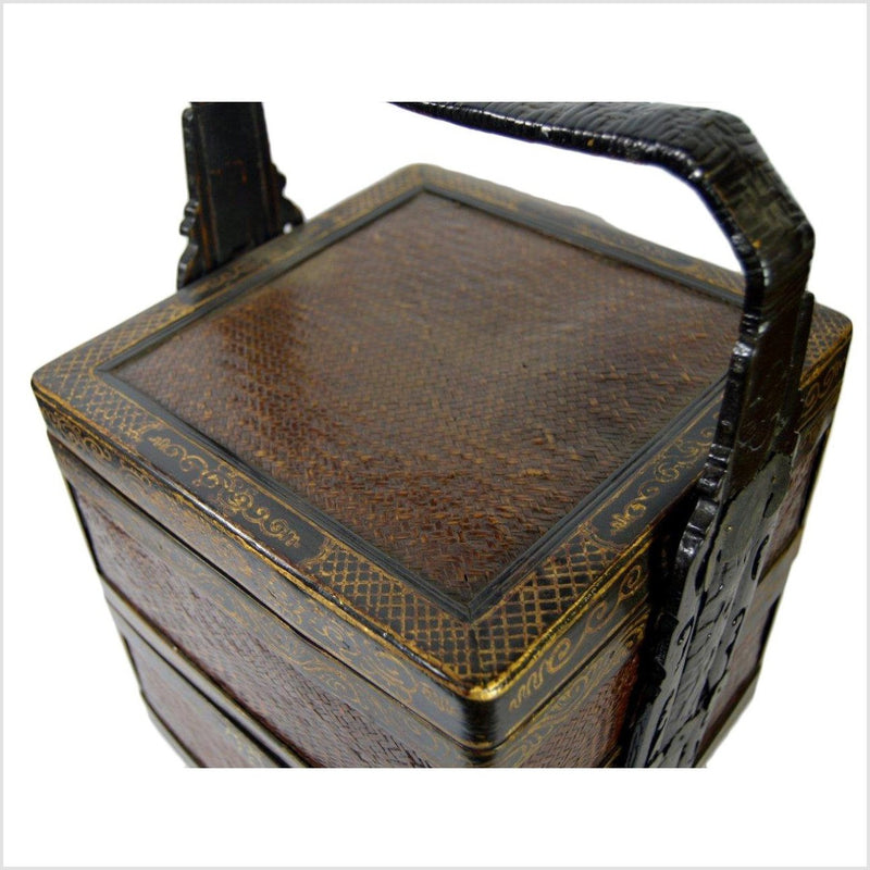 Lacquered Bamboo Wedding Basket-YNE628-5. Asian & Chinese Furniture, Art, Antiques, Vintage Home Décor for sale at FEA Home
