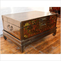 Lacquered Trunk on Stand